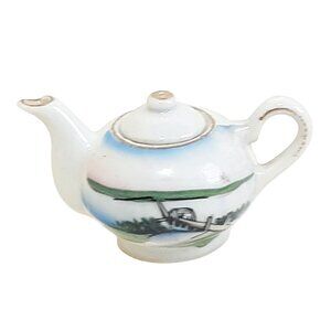 Vintage Hand painted Miniature Japan Tea Pot Children Doll House Collectable
